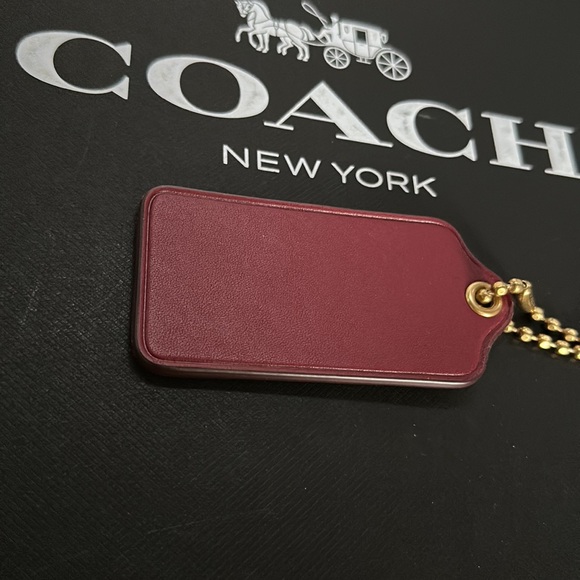 Coach Rexy Carriage Hangtag Signature Canvas Rainbow Glitter Hangtag Bag Charm - Picture 7 of 8